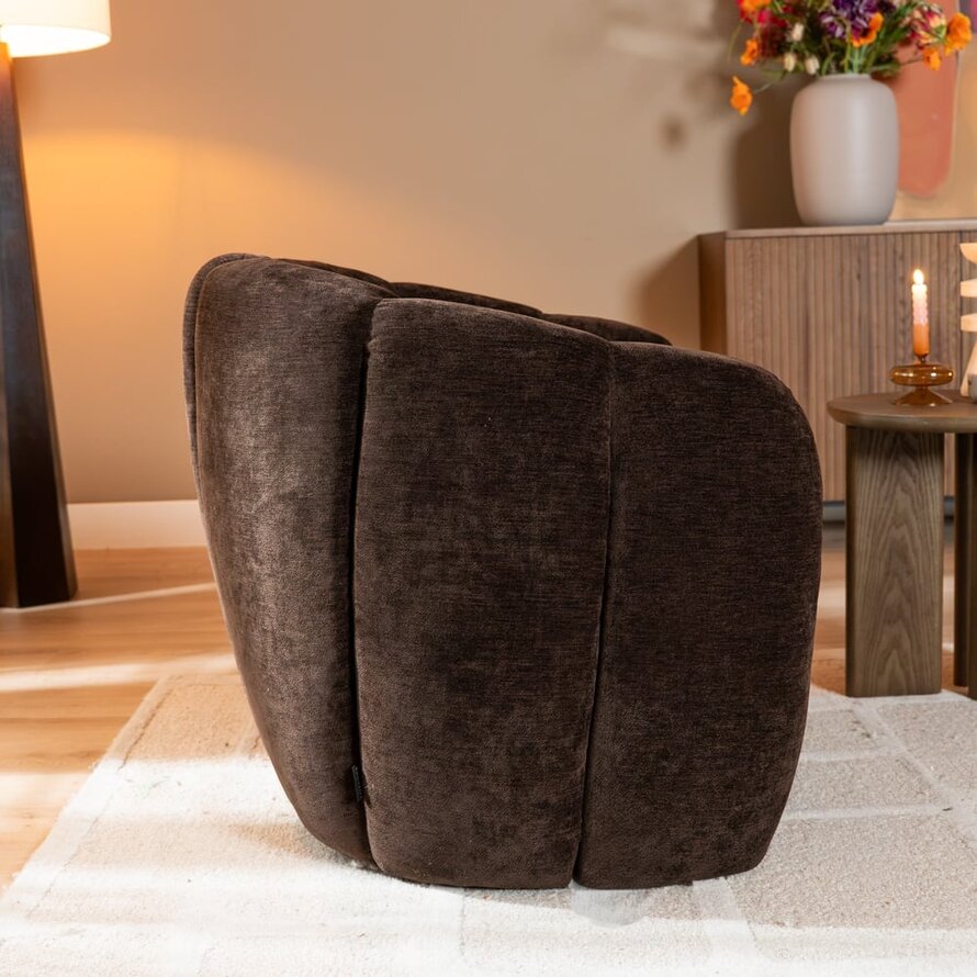 Sessel Lois Samt braun