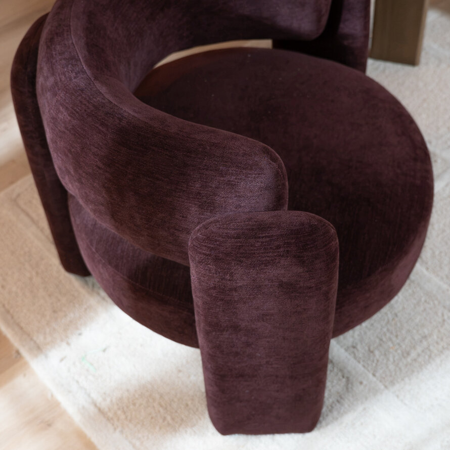 Sessel Jolie Samt lila