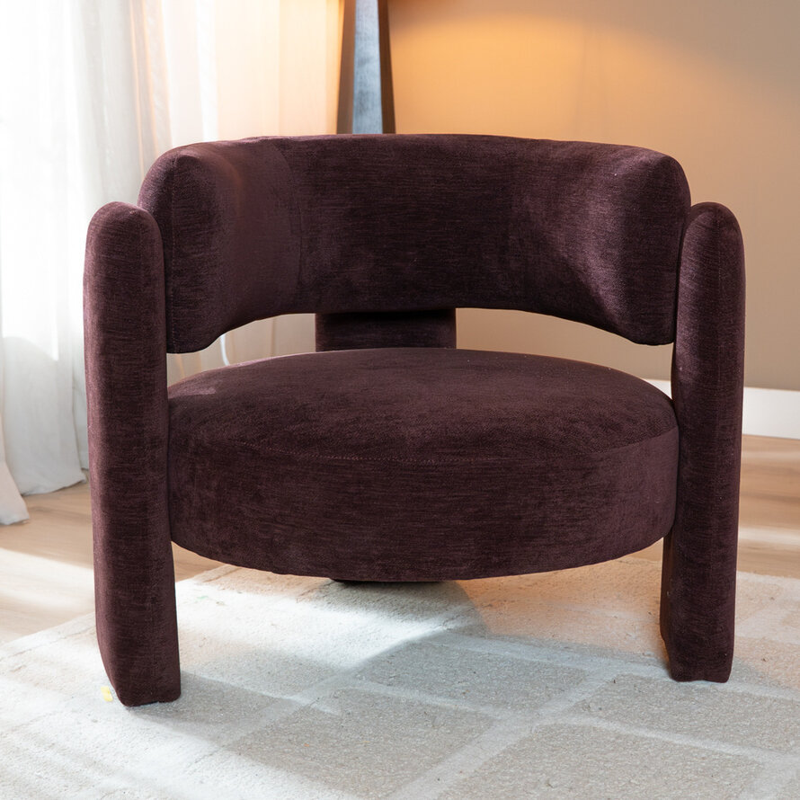 Sessel Jolie Samt lila