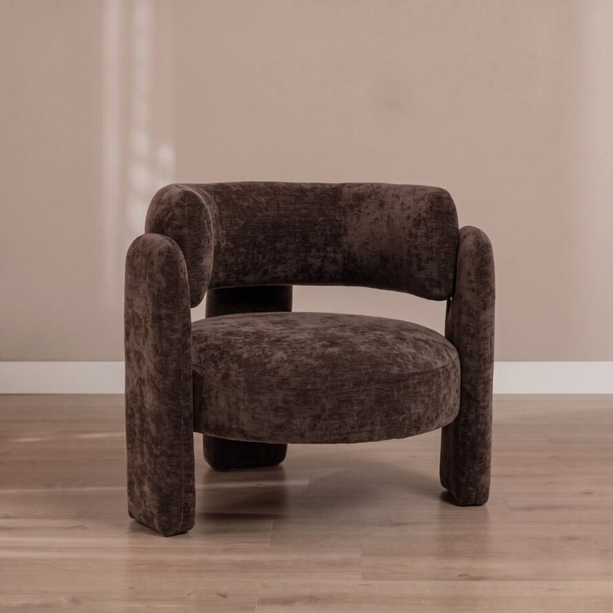Sessel Jolie Samt braun