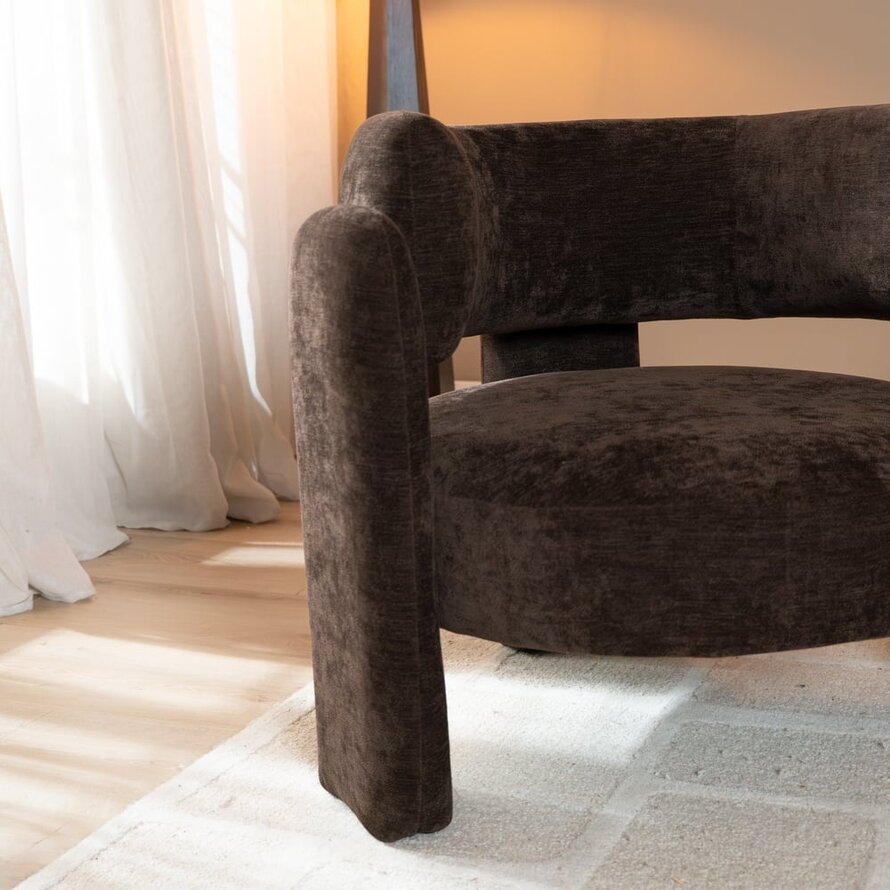Sessel Jolie Samt braun
