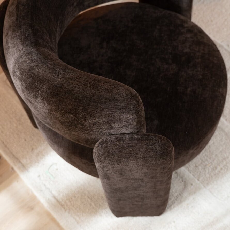 Sessel Jolie Samt braun