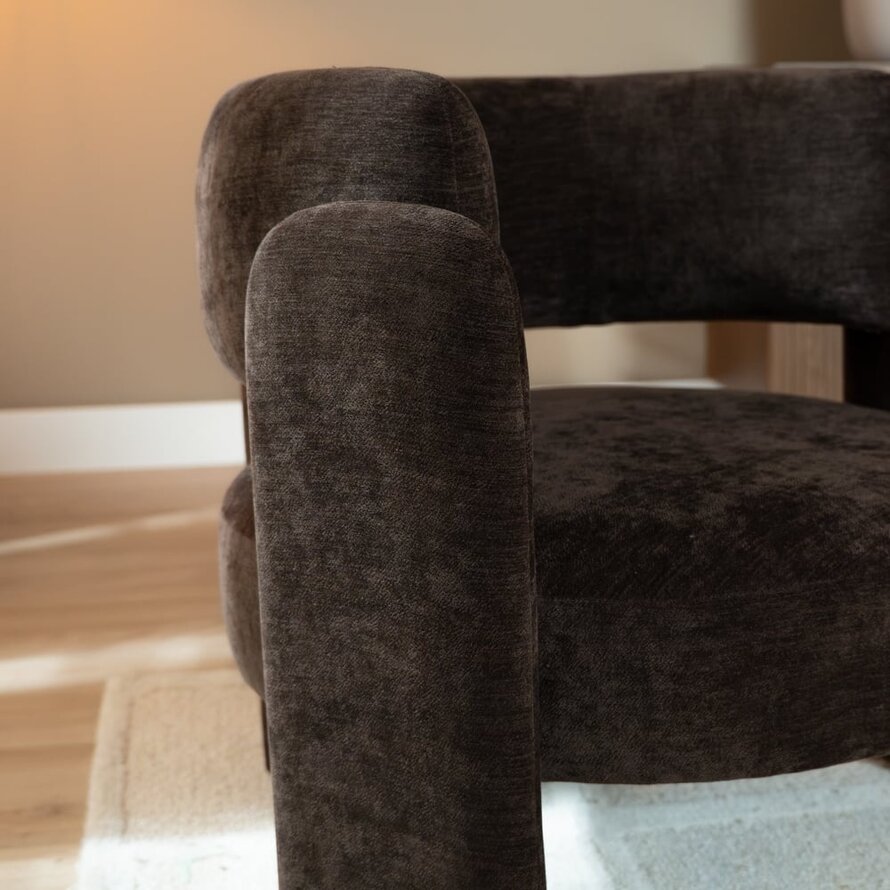 Sessel Jolie Samt braun