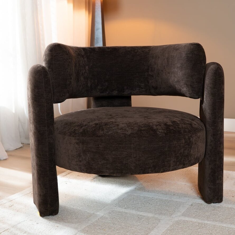 Sessel Jolie Samt braun