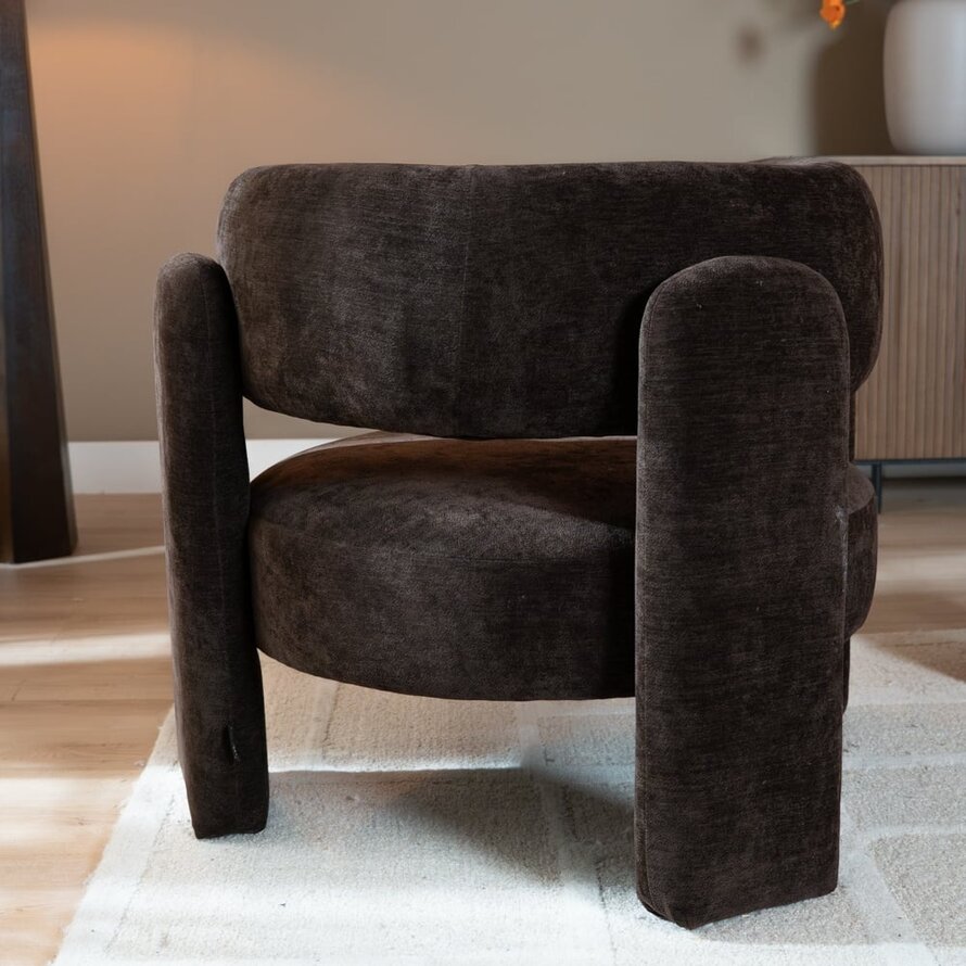 Sessel Jolie Samt braun