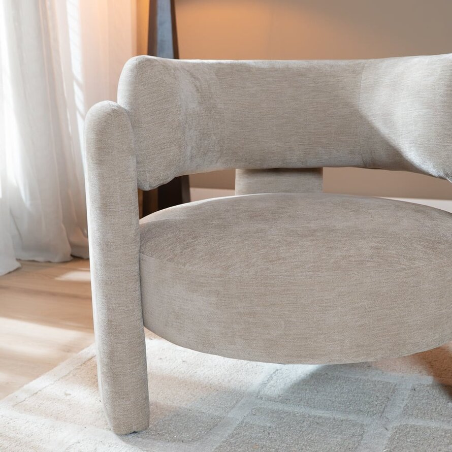 Sessel Jolie Samt beige