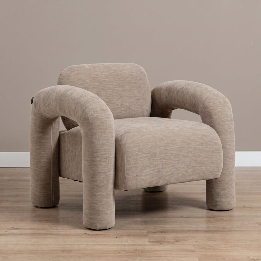 Sessel Tess Samt beige