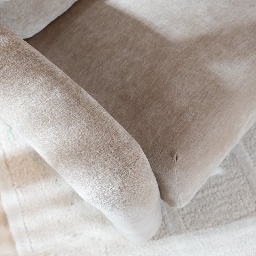 Sessel Tess Samt beige