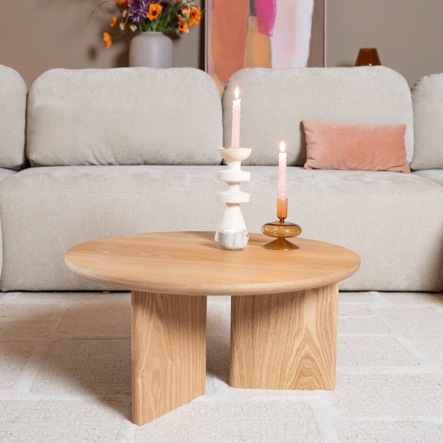 Couchtisch Aya ø68 cm Eiche natur