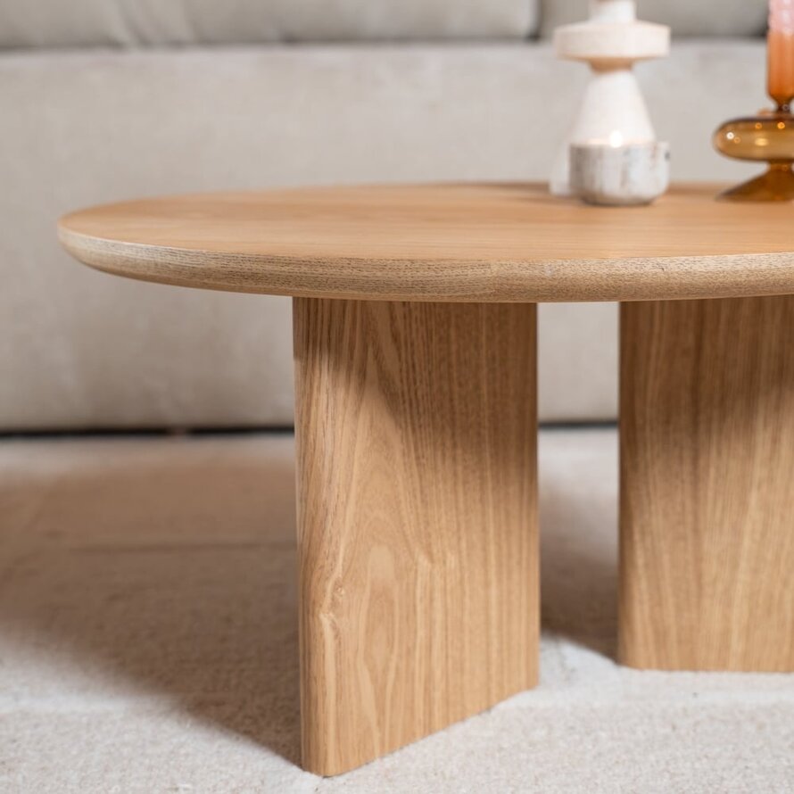 Couchtisch Aya ø68 cm Eiche natur