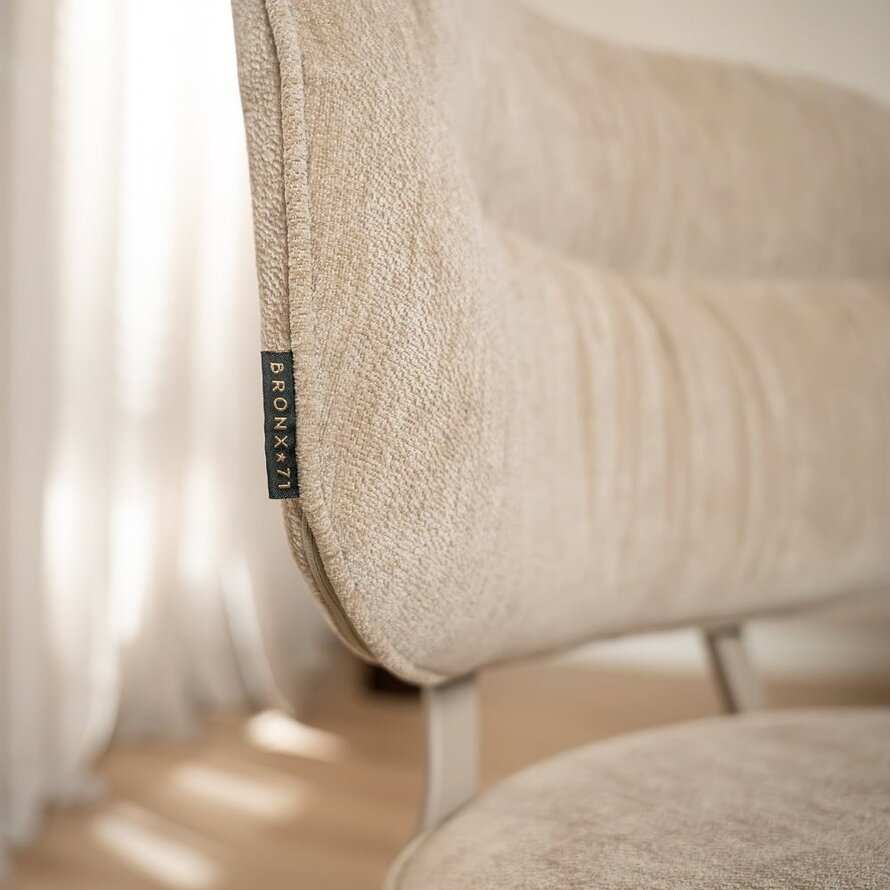 Stuhl Rosa Samt beige