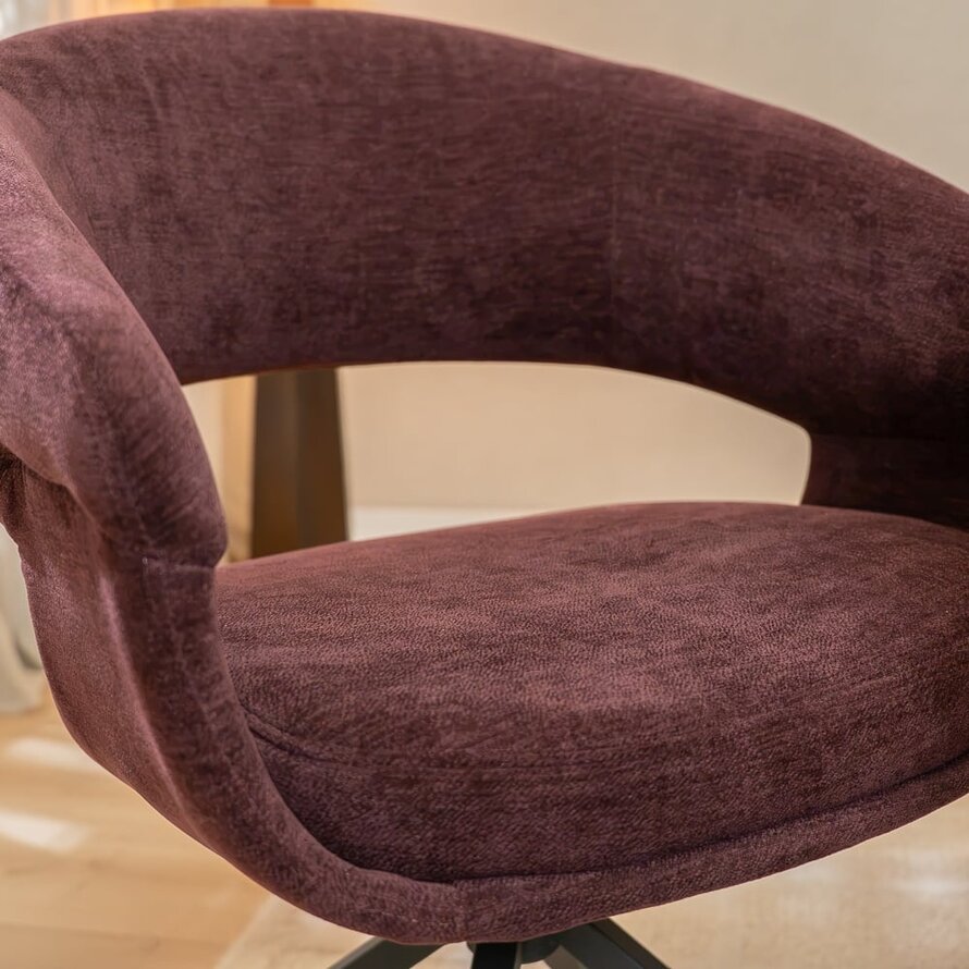Stuhl Suzie drehbar Samt lila