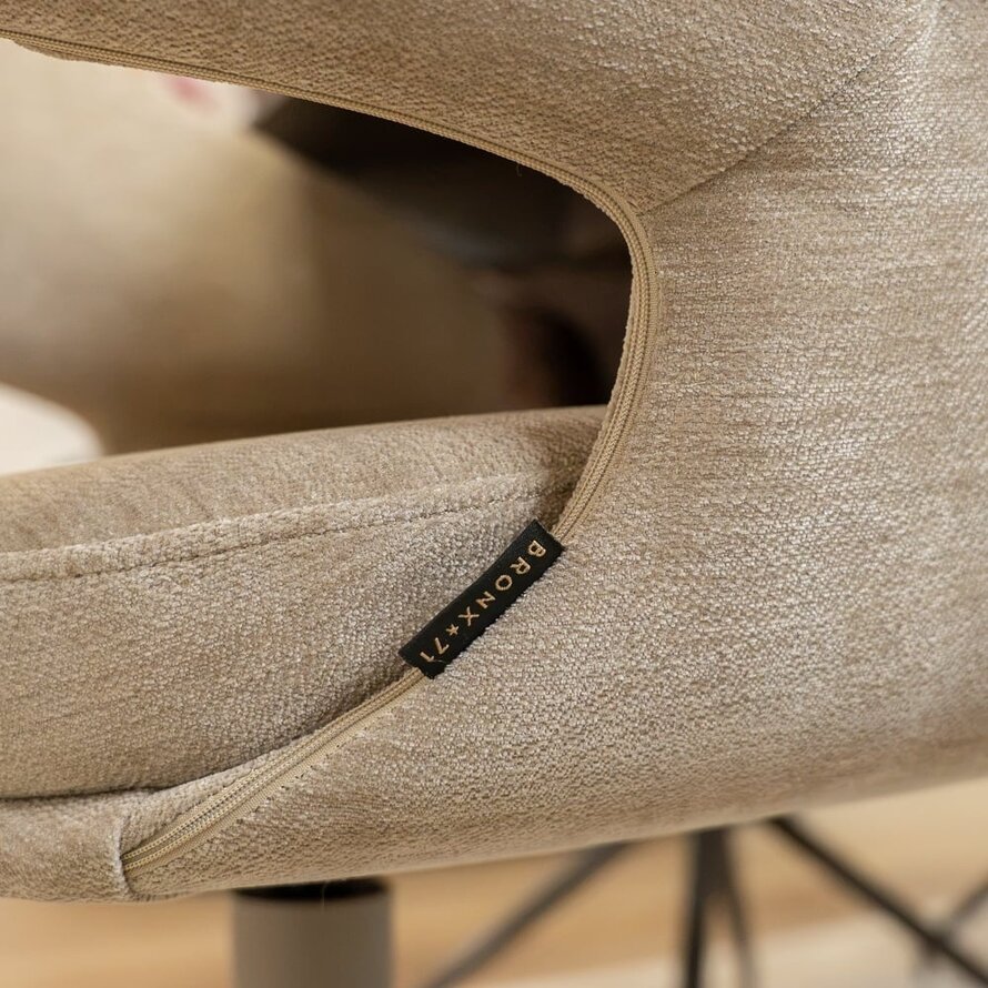 Stuhl Suzie drehbar Samt beige