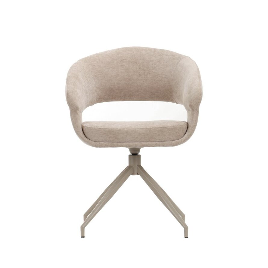 Stuhl Suzie drehbar Samt beige