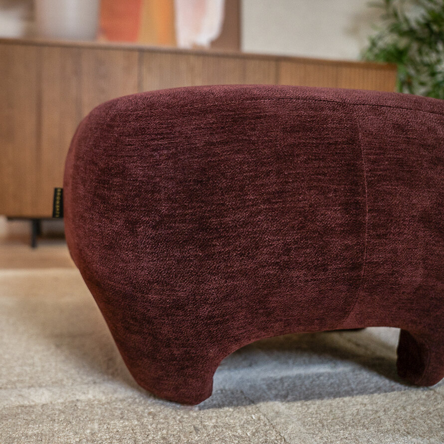 Sessel mit Hocker Emma Samt lila