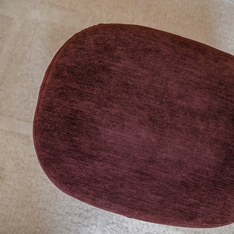 Sessel mit Hocker Emma Samt lila