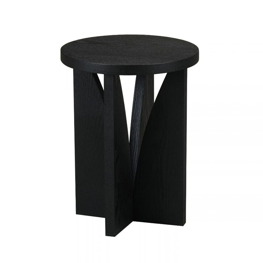 Beistelltisch Miami ø35 cm Eiche schwarz