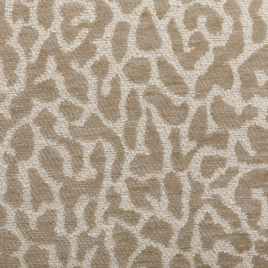Hocker Fenna taupe Leo-Print
