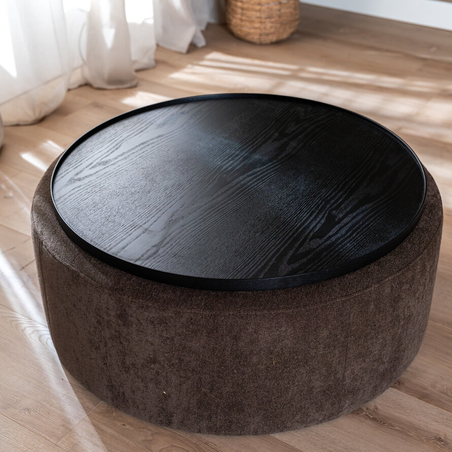 Tablett Helena rund ø89 cm Eiche schwarz