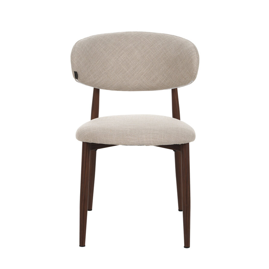 Stuhl Lara Leinen taupe