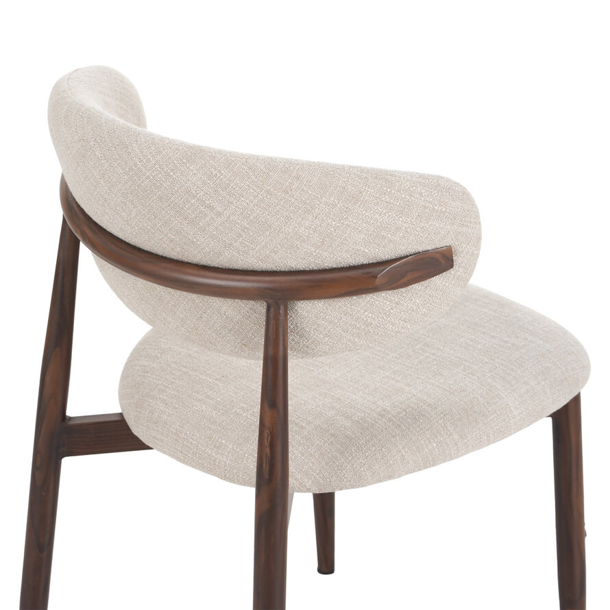 Stuhl Lara Leinen taupe