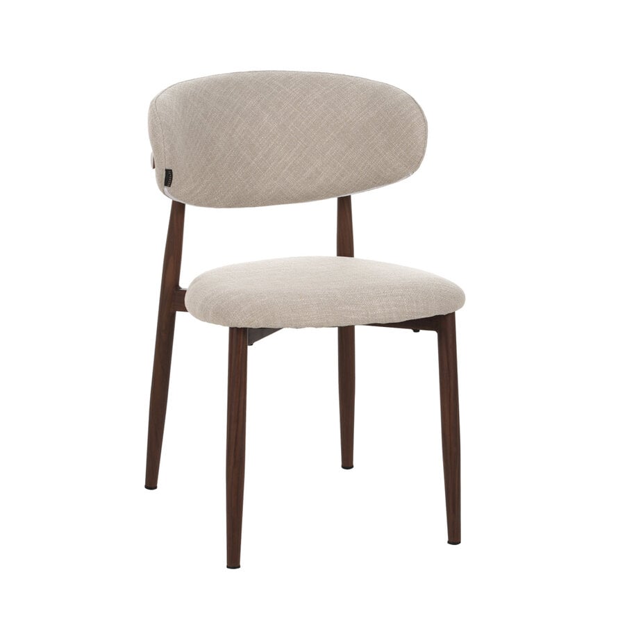 Stuhl Lara Leinen taupe