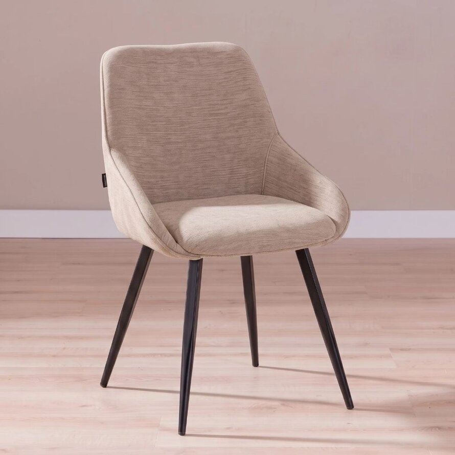 Stuhl Lynn Samt beige