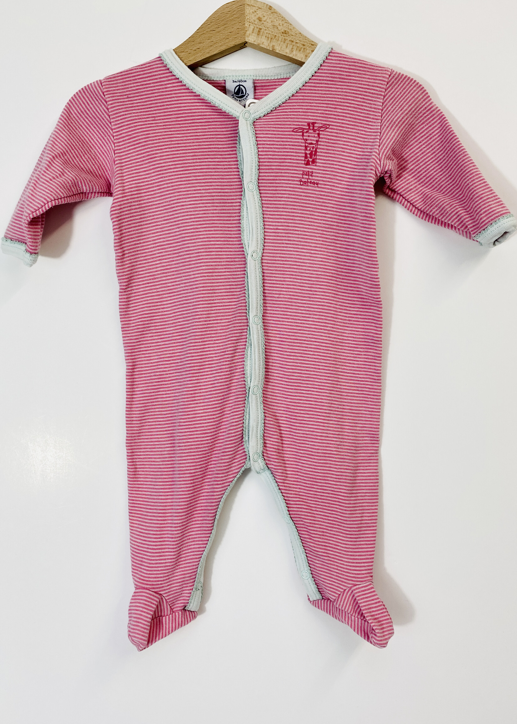 PETIT BATEAU Pyjama PETIT BATEAU roze gestreept