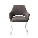 Jesper Home Yanai Eetkamerstoel - Amazing Grey, Slide White