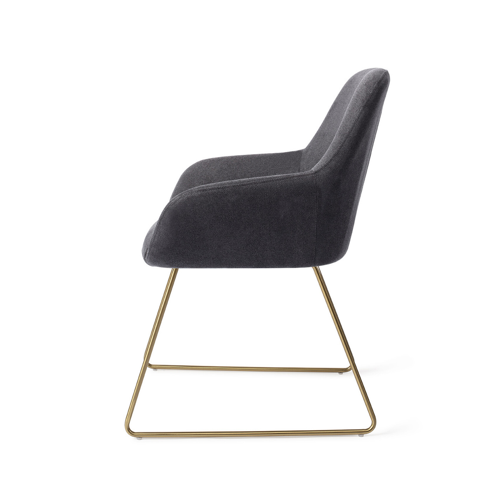 Jesper Home Kushi Eetkamerstoel - Black-Out, Slide Gold