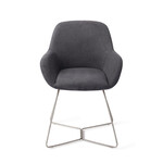 Jesper Home Kushi Eetkamerstoel - Black-Out, Beehive Steel