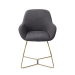 Jesper Home Kushi Eetkamerstoel - Black-Out, Beehive Gold