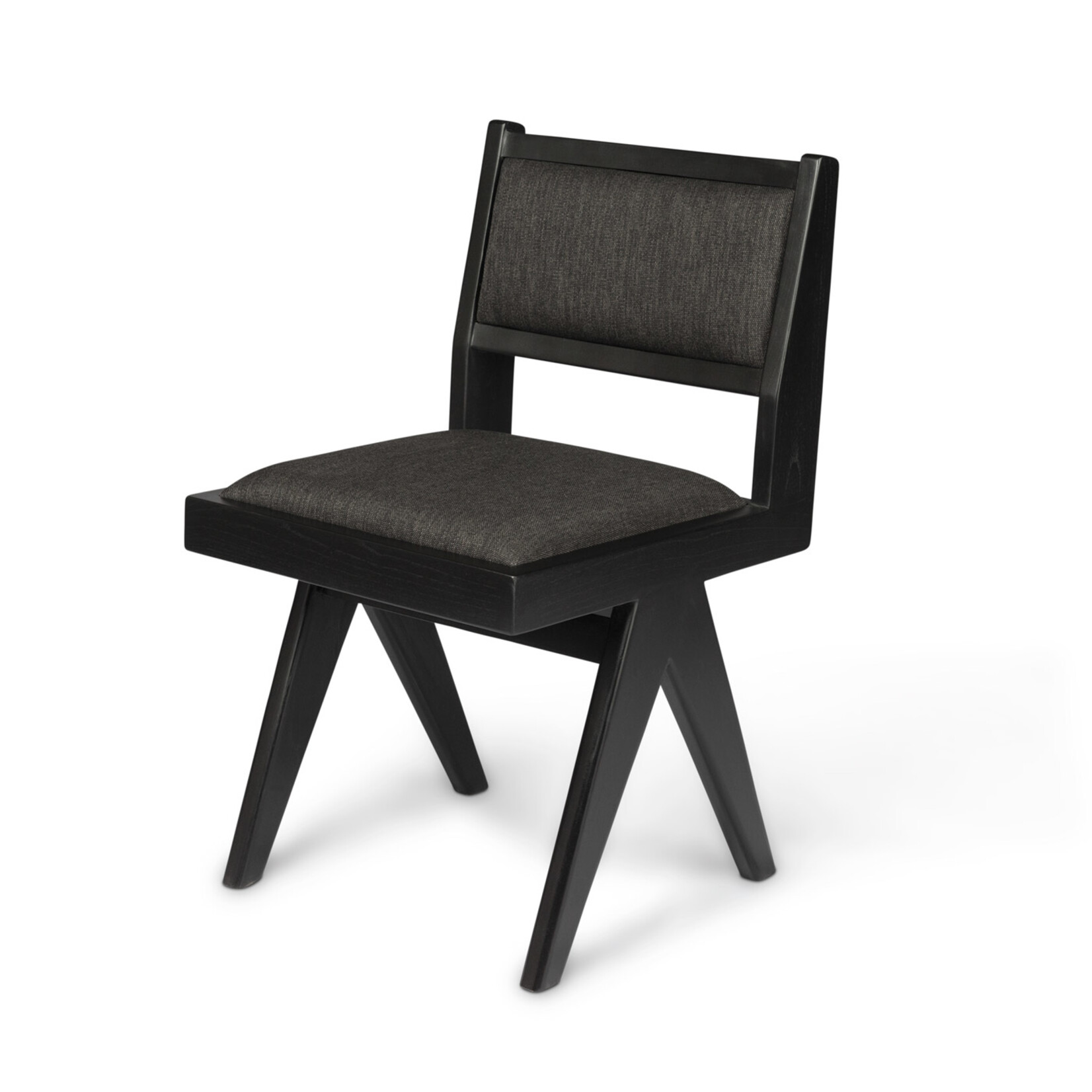 Detjer Dining Chair Upholstered - Houtskool Zwart