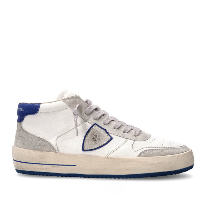 Nice Mid Blauw Wit