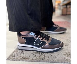 Philippe Model dames sneaker Tropez Haute Low Zwart Brons Van Dael Schoenen
