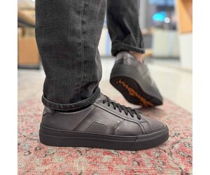 Santoni sneaker DBS Leer Grijs Van Dael Schoenen