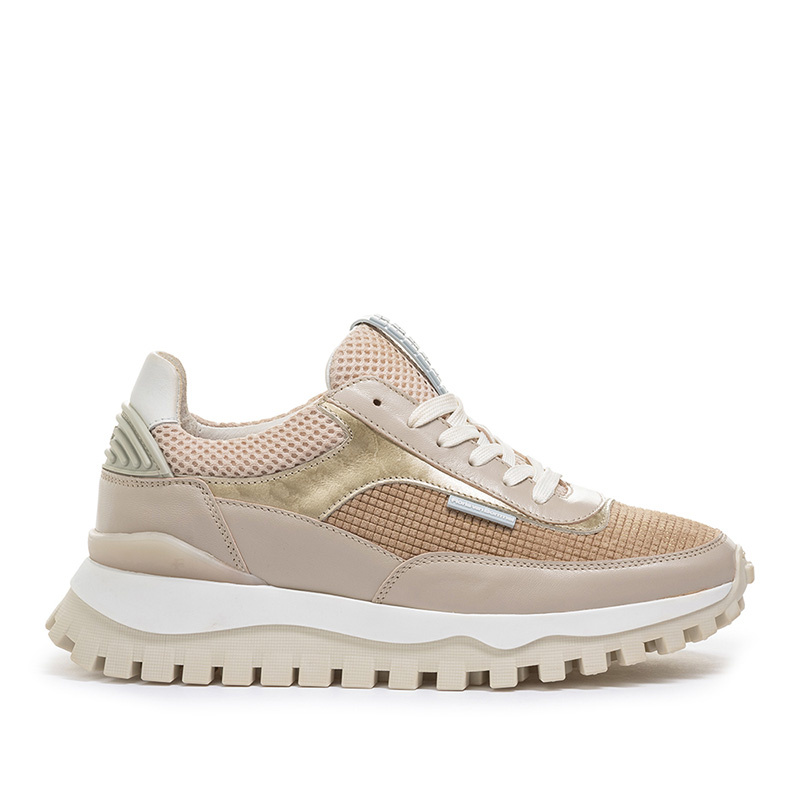 Floris van Bommel dames sneaker Grommi 01.10 Beige - Van Dael Schoenen