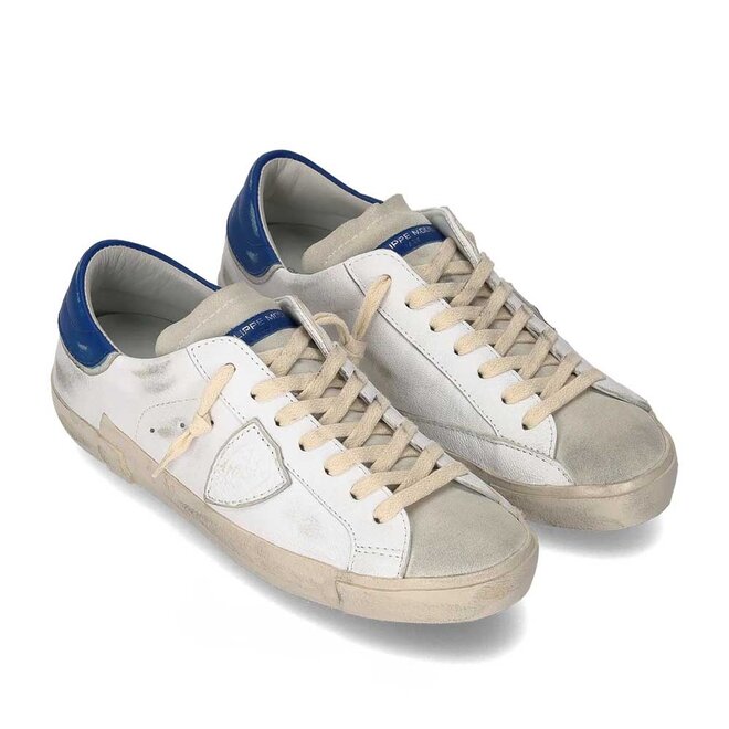 PRSX Low Blauw Wit