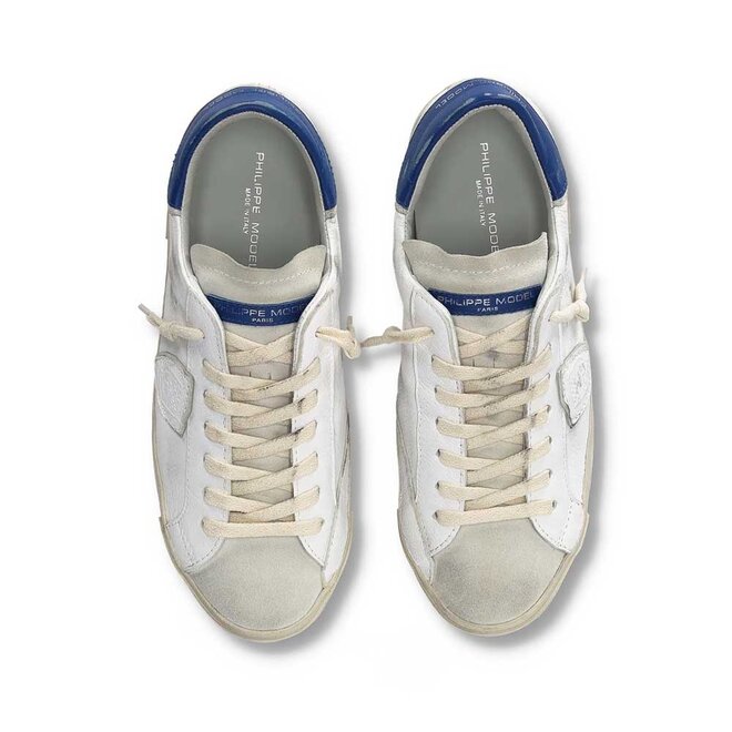 PRSX Low Blauw Wit