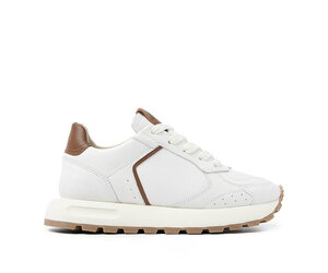 GAKKIN×NOMADIK Nubikk dames sneaker Rose Nomad (L) Cognac Wit - Van Dael Schoenen