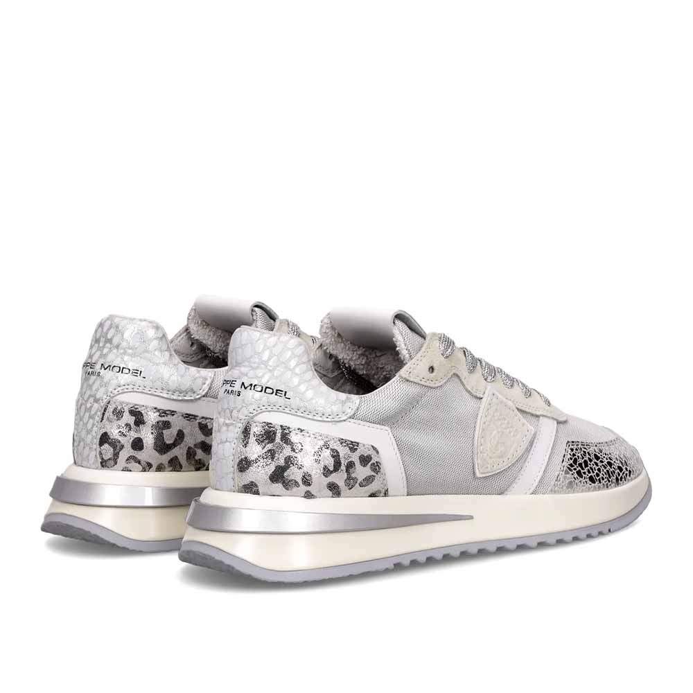Philippe Model Dames Sneaker Tropez 2.1 Low Zilver - Van Dael Schoenen