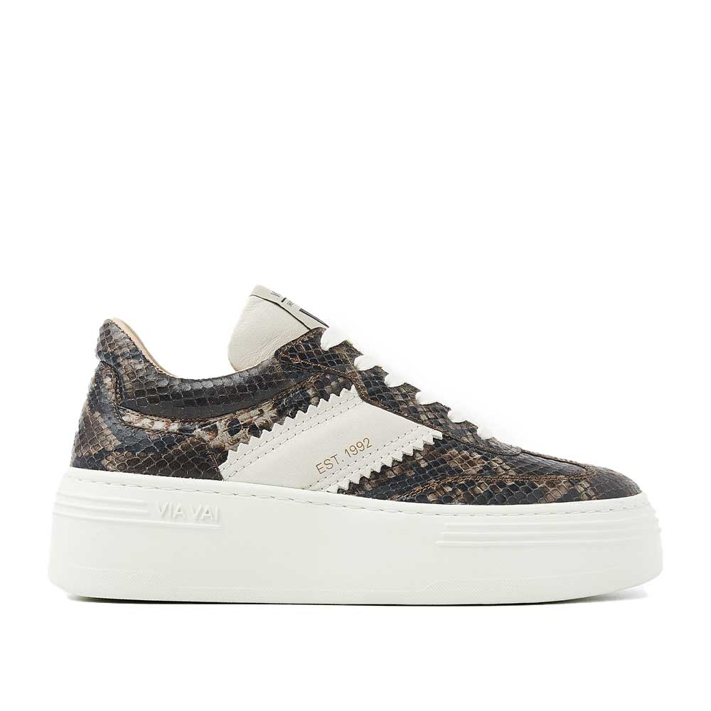 Via Vai Dames Sneaker Isa Romi Snake Zwart Van Dael Schoenen