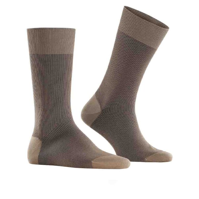 Fine Shadow Heren Sokken Beige