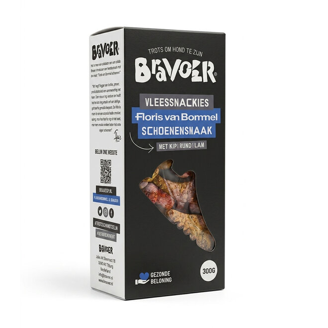 Bravoer hondensnacks met schoenensmaak!