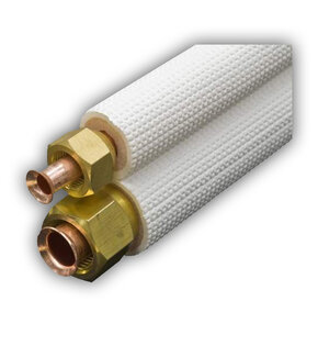 Airco Leidingset 3/8" x 5/8" Geïsoleerd met Wartels (R32/R410A)