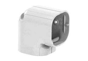 Bocht 90° Kort Plat PVC Wit Inoac NH-75W 75 mm