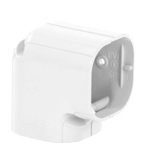Bocht 90° Kort Plat PVC Wit Inoac NH-75W 75 mm