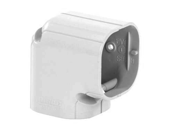 Bocht 90° Kort Plat PVC Wit Inoac NH-75W 75 mm