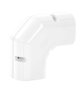 Bocht 90° Lang Plat PVC Wit Inoac NE-75W 75 mm