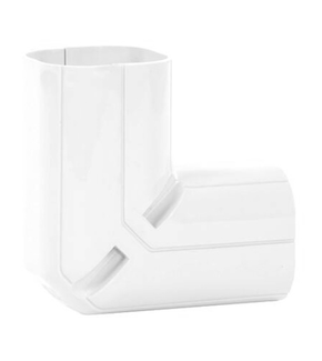 Bocht 90° Lang Stijgend PVC Wit Inoac NC-75W 75 mm